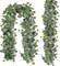 2 Pack Artificial Eucalyptus Garland with Flowers, Faux Greenery Garland Decor 6FT Eucalyptus Vines, Fake Hanging Vines Summer Garland for Mantle Wedding Backdrop Decorations 70.87"D x 6"W x 5.9"H
